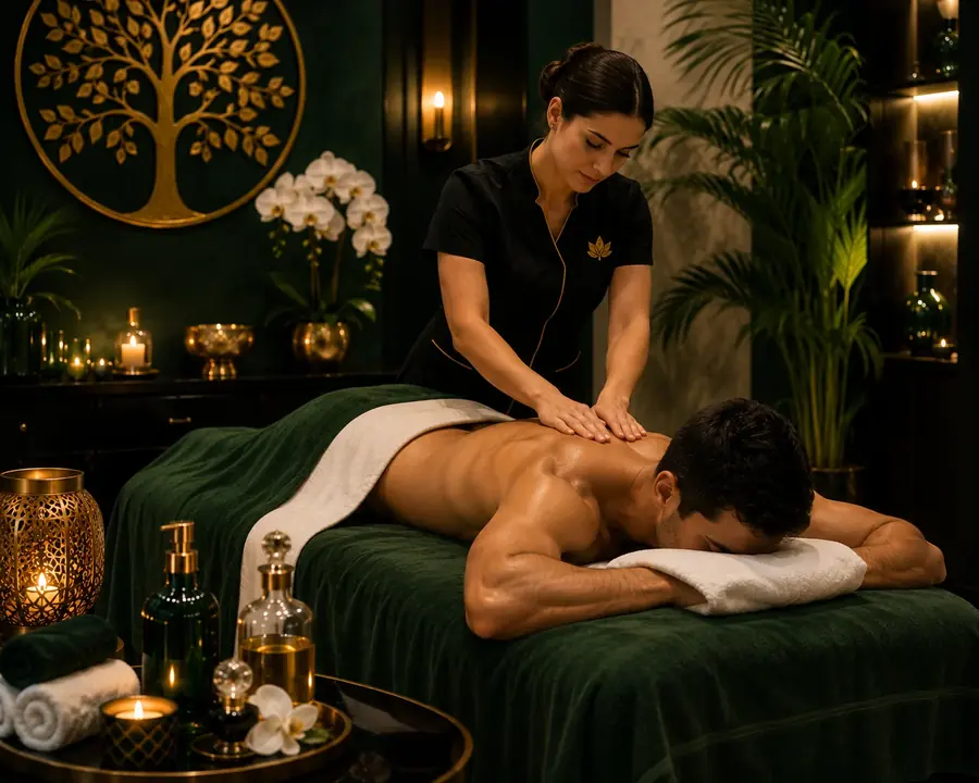 Private massage service setting